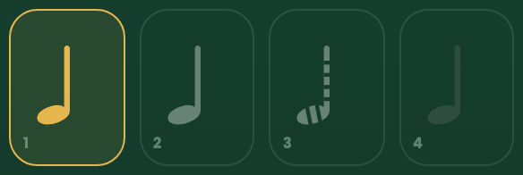 Accents panel with four different beat assignments.